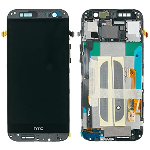 HTC ONE M8 DS Dual SIM Display LCD Touchscreen Glas Gehäuse Cover, schwarz Titan