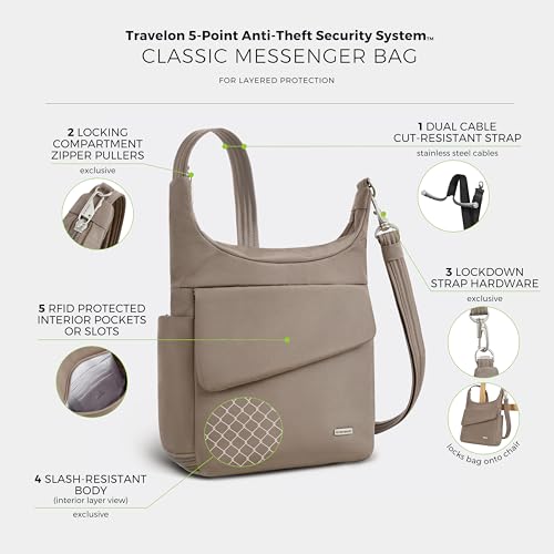 Image of Travelon Anti-Theft Classic Messenger Bag