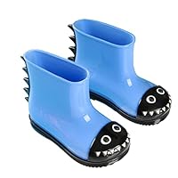 OYUEGE Baby Waterproof Rain Boots Dinosaur Pattern PVC Cartoon Cute Rain Shoes Non-Slip Rainshoes Short boots Toddler Kids Boys Girls Color-D 17.0 cm