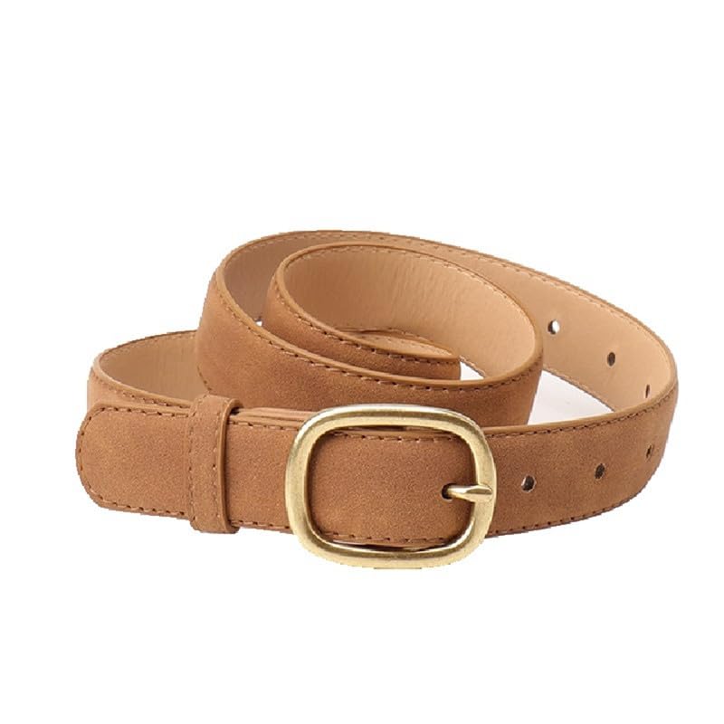 Western Women Suede Leather Waist Belt Pants Work Jeans Skirt Ladies Adjustable Teen Dress Buckle Belt