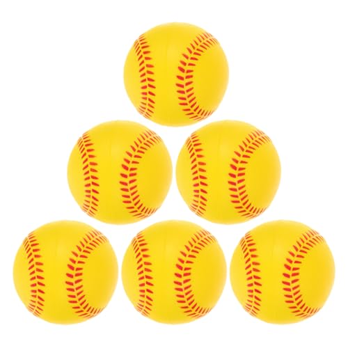 OSOLADY 6Pcs Soft Foam Baseball for Indoor Practice Balls for Safe Hitting Training Friendly Design for Beginners for Showers and Birthday Events