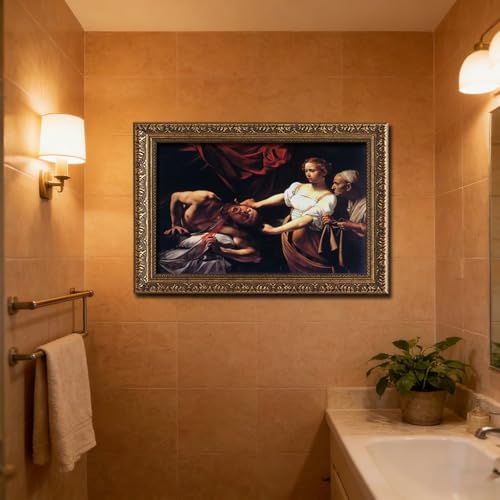 Impression sur toile Le Caravage Judith et Holopherne chef-d'œuvre 1599 - 6