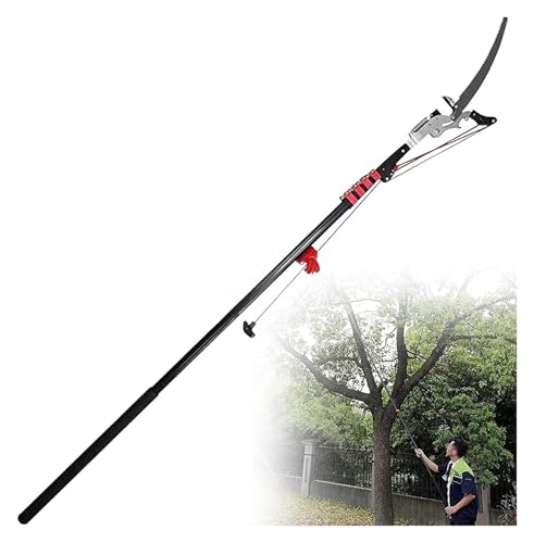 高枝切りノコギリ, 高枝ノコギリ, 伸縮式ツリープルーナー 伸縮式剪定鋸 ガーデニング 鋸引きとせん断用(18FT)