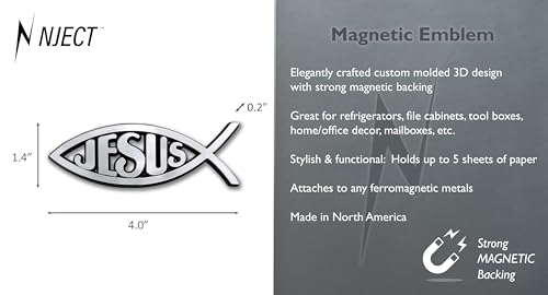 Imán Decorativo Grande de Pez Cristiano Ichthys para Refrigerador miniatura 4