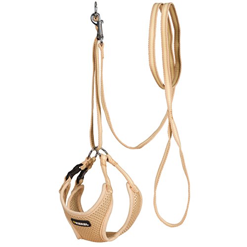 Kerbl Pet Welpengeschirr mit Leine, beige, 24-44 cm/10 mm