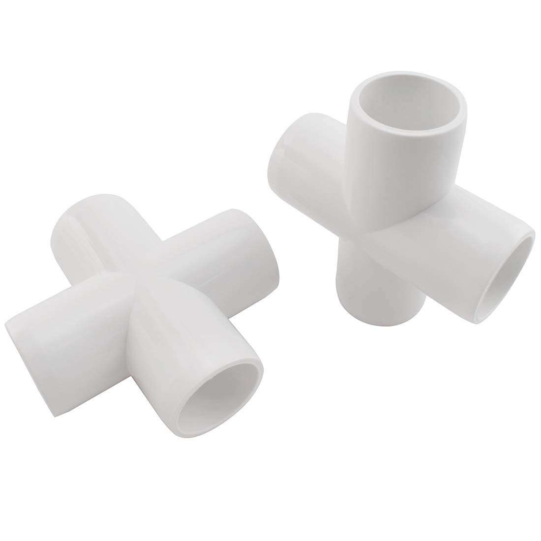 SDTC Tech 4Pack 3/4" Cross PVC Fitting 4 Way Furniture Grade Pipe