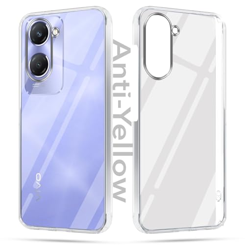 Image of Jkobi Lifetime Anti-Yellow Clear Back Cover Case for Vivo T3 Lite 5G | Vivo Y28s 5G (Sleek Hard Crystal | Shockproof and Camera Protection)