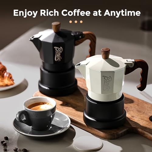 Image of Bincoo Three Valve Espresso Maker Stovetop,Camping Moka Pot 2 Cup /120ML,Stove Top Espresso Italian Coffee Maker,Easy to Use