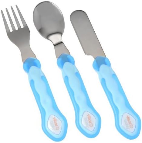 Vital Baby Stainless Steel Cutlery Set (Blue)