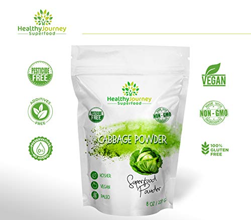 HealthyJourney Superfood - Cabbage Powder - Raw - Non-GMO - Vegan - Gluten Free - Kosher - Aid Ulcer Vegetable - Rich in Vitamin C and K - 8 OZ - Thumbnail 3