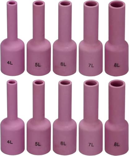 Image of RIVERWELD TIG Gas Lens Ceramic Cup 54N series 4L#, 5L#, 6L#, 7L#, 8L# 10pcs