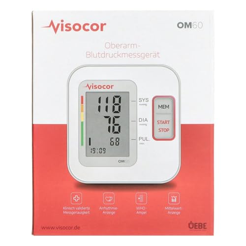 Visocor 25060 Om60 Blutdruckmessgerät Oberarm mit Universal-Bügelmanschette (22-40 cm) Zur...
