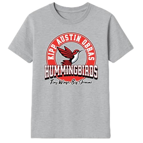 KIPP Texas Kipp Austin Obras Short Sleeve Crewneck T-Shirt, Grey, 14-16