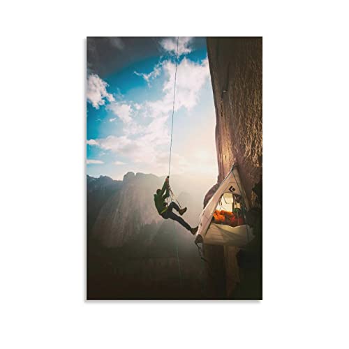 RRRIOT X-sports Rock Climbing Canvas Wall Art 12x18in