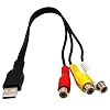 Usb-3ケーブル Usbメス - 3 Rgbビデオavコンポジット変換アダプタケーブル コードコネクタリード Tv Pc Dvr用