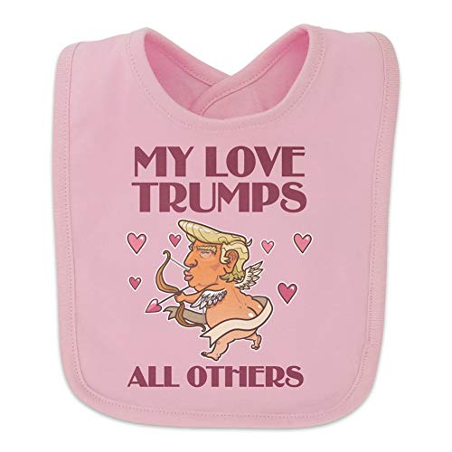 My Love Trumps All Others President Cupid with Hearts Valentine's Day Romance Baby Bib