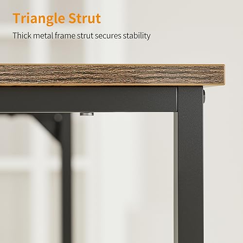 Image of Cubiker Computer Desk, Home Office Writing Study Desk, Modern Simple Style Laptop Table with Storage Bag (47 inch Without Bag, Brown)