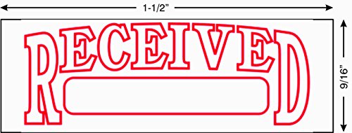 Imprint 360 AS-IMP1015 - Received w/Signature Box, Heavy Duty Commerical Quality Self-Inking Rubber Stamp, Red Ink, 9/16" x 1-1/2" Impression Size, Laser Engraved for Clean, Precise Imprints image 5