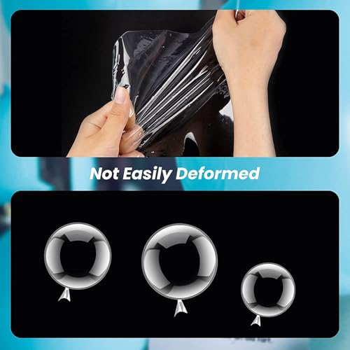 Image of Atpata Funky Clear Transparent Bobo Balloons | Stuffable Bubble Balloons for LED Lights, Confetti, Feathers | DIY Party Decor for Birthday, Anniversary, Festivities (50pcs Pack, 10 INCH)