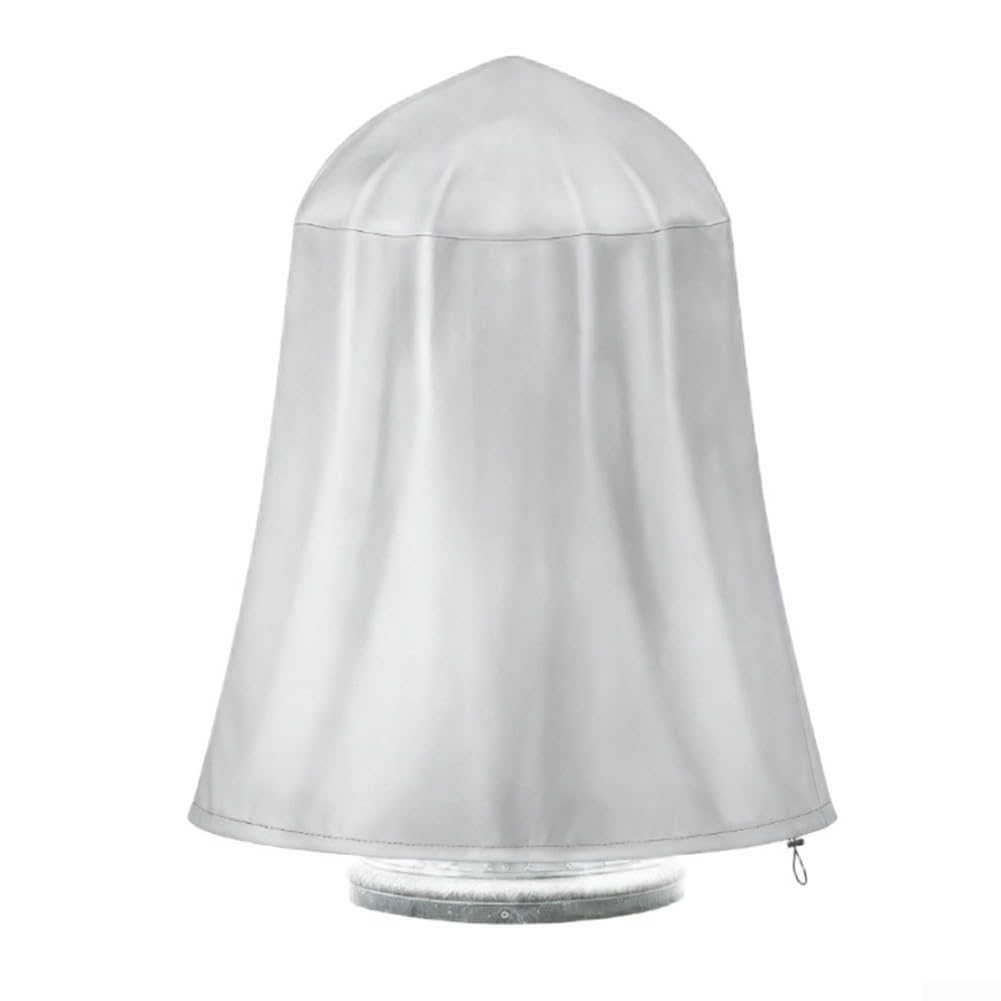 420D Oxford Bird Bath Cover Waterproof Outdoor Fountain Protector for Round Garden Statues Dust Debris Shield Easy Fit Black Grey 89x61cm(89 * 61cm Gray)