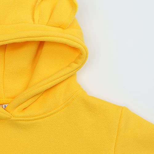 Toddler Hoodie Unisex Boys Girls Winter Sherp𝐚 Lined Hoodie Kid's Cotton Pullover Hooded Sweatshirt for4