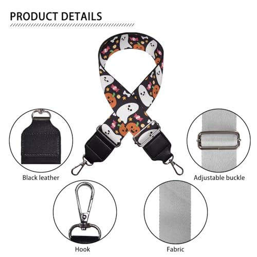 Image of Adjustable Purse Strap for Women, Crossbody Wide Handbag Strap Replacement, Sturdy Bag Strap with Silver Hardware