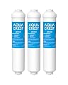 AQUA CREST GXRTDR Inline Water Filter, NSF Certified, Compatible with GE GXRTDR, Samsung DA29-10105J, Whirlpool WHKF-IMTO, Reduces Chlorine, Fluoride, for Refrigerator, Ice Maker, RVs (Pack of 3)