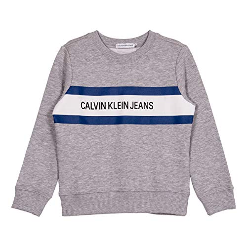 Preisvergleich Produktbild Calvin Klein IB0IB00326 Box Logo Sweater Boy Light Grey 8Y