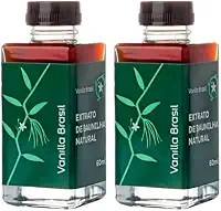 Kit 2X: Extrato de Baunilha Natural Vanilla Brasil 60ml