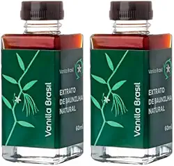 Kit 2X: Extrato de Baunilha Natural Vanilla Brasil 60ml