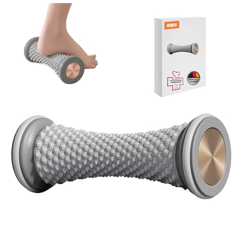 Fußmassagerolle für Plantarfasziitis, Tragbarer Gummi Massagerolle zur Linderung Fußgewölbe-Schmerzen Massager Roller for Foot Arch Pain, Heel Spur Pain, Stress Relief, Neuropathy