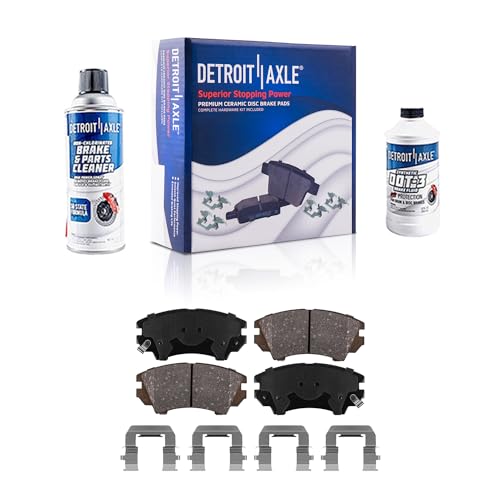 Image of Detroit Axle - Front Ceramic Brake Pads w /Hardware Replacement for Chevrolet Camaro Caprice - 4pc Set