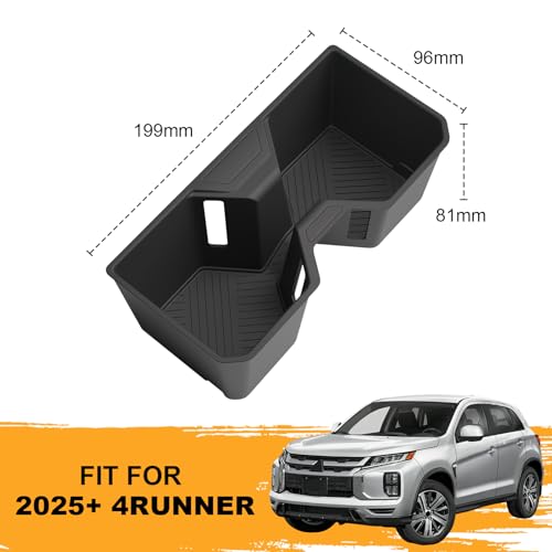 Portavasos compatible con Toyota 4Runner 2025-2026 TPE negro miniatura 5