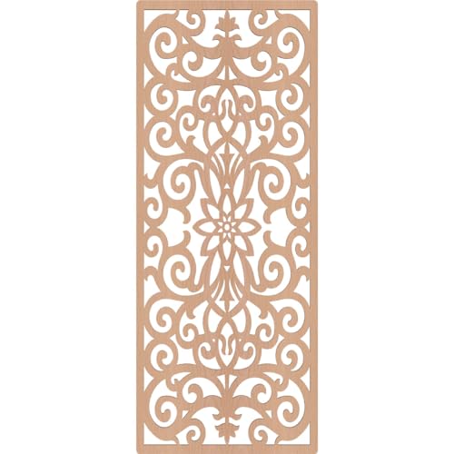 Image of Buel Decorative Pierced Fretwork Wood Wall Panels, 15 3 /8 inchW x 39 3 /8 inchH x 1 /4 inchT, Alder