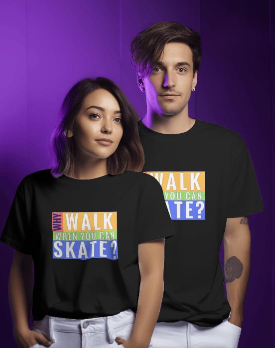 VASAL Unisex Skating Sports T-Shirt | Breathable Dotted Fabric with Sweat Absorption for Training, Gym Long Skating Practice (in, Alpha, L) Black 2