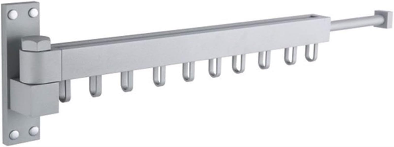 Wäscheständer, Wäscheständer, robust, zur Wandmontage, zusammenklappbar, drehbar, teleskopisch, für den Balkon, Waschküche (Farbe: Silber, Größe: A) (Silber A)