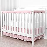 XMHMLF Baby Bed Soft Edge Protector, Wrapped Rail Cover 3 PCS Anti-Collision Strip (One Set) Furniture Corner Cover for Child Bed Protection (Pink)