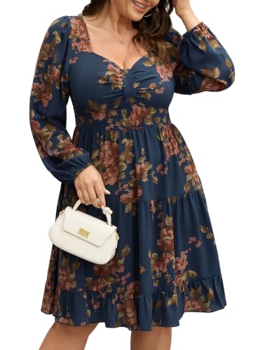 Image of SCOMCHIC Women's Plus Size Cocktail Mini Short Dress