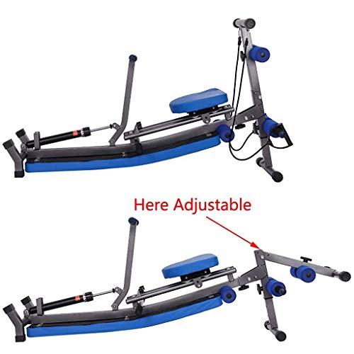 Image of Home Rowing Machine Multi-Function Rowing Machine for Home Use Squat Assist Row-Ride Trainer for Squat Exercise and Glutes Workout Waist Supine Board Sit Up Bench Push Ups Fitness Equipment
