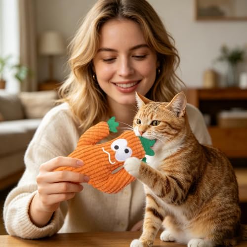 Juguete para masticar para gatos de peluche con hierba gatera para interior 4
