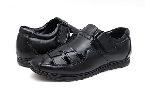 Image of BRUTE Genuine Leather Sandals for Men | Closed Fisherman Sandal