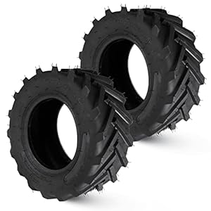 Lawn Mower Tires 16X6.50-8 16X6.50X8 Pneumatic 4Ply Tubeless Turf Tire for Riding Lawnmower Garden Tractor 166508 (2 Pack)