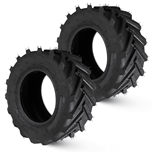 Lawn Mower Tires 16X6.50-8 16X6.50X8 Pneumatic 4Ply Tubeless Turf Tire for Riding Lawnmower Garden Tractor 166508 (2 Pack)