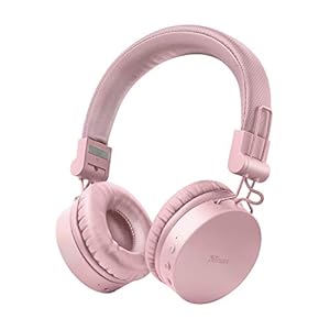 Trust Mobile Tones On-Ear Draadloze Bluetooth Koptelefoon, Wireless Headphones (25 uur Speeltijd, 40mm Drivers, Opvouwbaar, Ingebouwde Microfoon) Roze