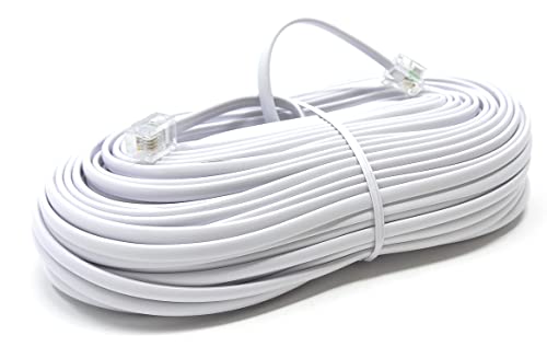 DRUT 30m RJ11 to RJ11 Telephone Landline Cable ADSL (6P4C) Flat Lead High Speed BT Internet Broadband Male to Male Router - Image 2