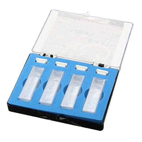 4Pcs 10mm 3.5ml Standard Quartz Spectrophotometer Cuvette for Lab School Educational Quartz Spectrophotometer