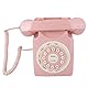 Rosa Vintage-Telefon High-Definition-Anrufqualität Kabelgebundenes Vintage-Telefon Rosa Klassisches Retro-Festnetz Im Alten Stil Schnurgebundene Telefone für Zuhause Büro