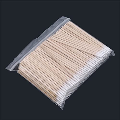 HELPFLOWER 300pcs Cotton Swabs Wooden Sticks Cotton Tipped Applicator