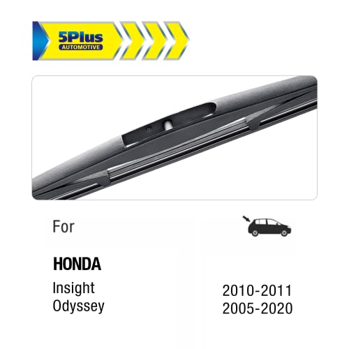 Image of 5 PLUS 16 inch Rear Wiper Blade Replacement for Honda Odyssey 2024-2005 Insight 11-10 Passport 2024-2019 /Subaru Forester 2005-2004 Impreza 2011-2009,2004 Outback 24-20 BACK Windshield Wiper Blade(16-B)
