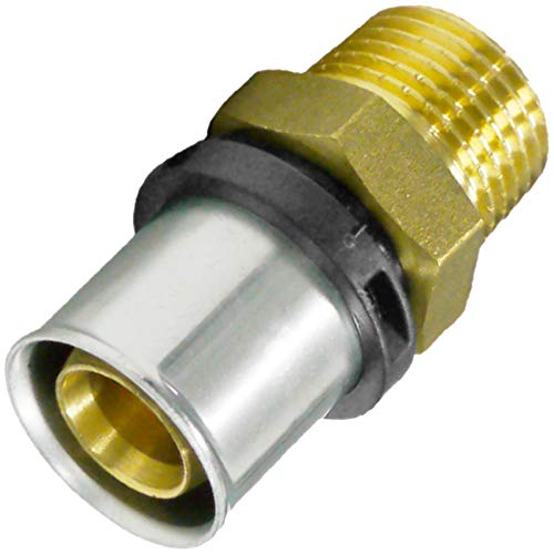 'pipetec Press di transizione filettatura maschio 26 X 3 mm – 1/2 DVGW, TH pressf itting